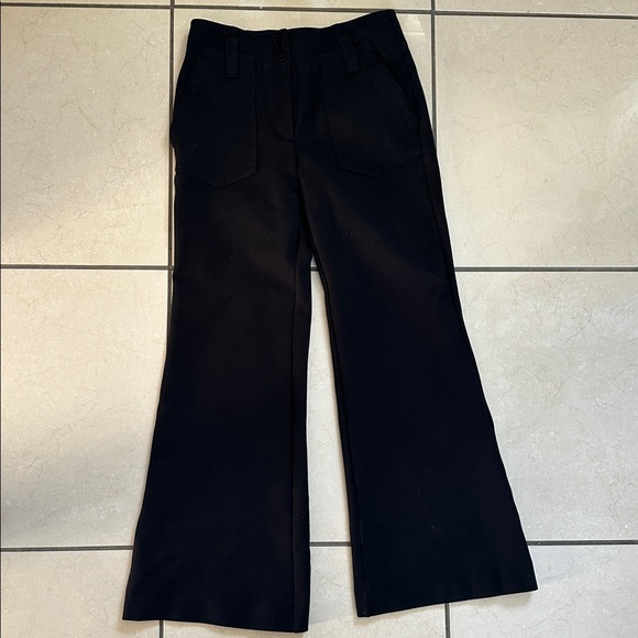 NWT Anthropologie Maeve The Naomi  Wide-Leg Flare Pants Black Size 6 - Picture 7 of 10